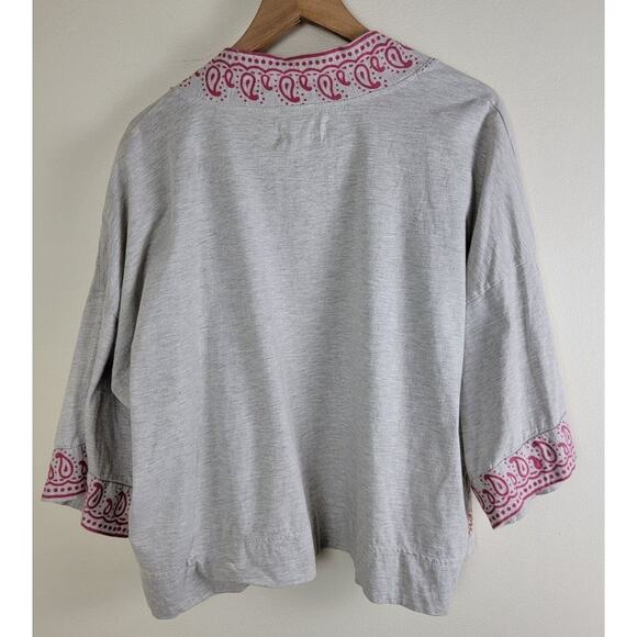 Marketplace Handwork of India Womens Embroidered Kimono Cardigan size 2X Cotton - Picture 6 of 11